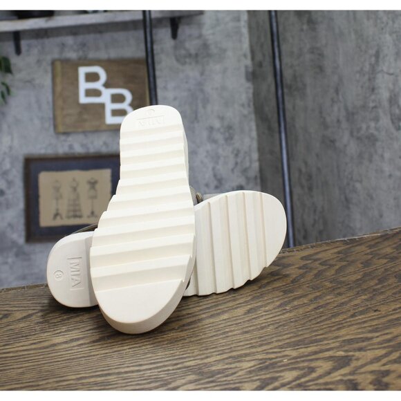 NWT Mia Womens Ophidia Round Toe Strappy Sandal GS1591002 Taupe Brown 8M - Picture 12 of 15